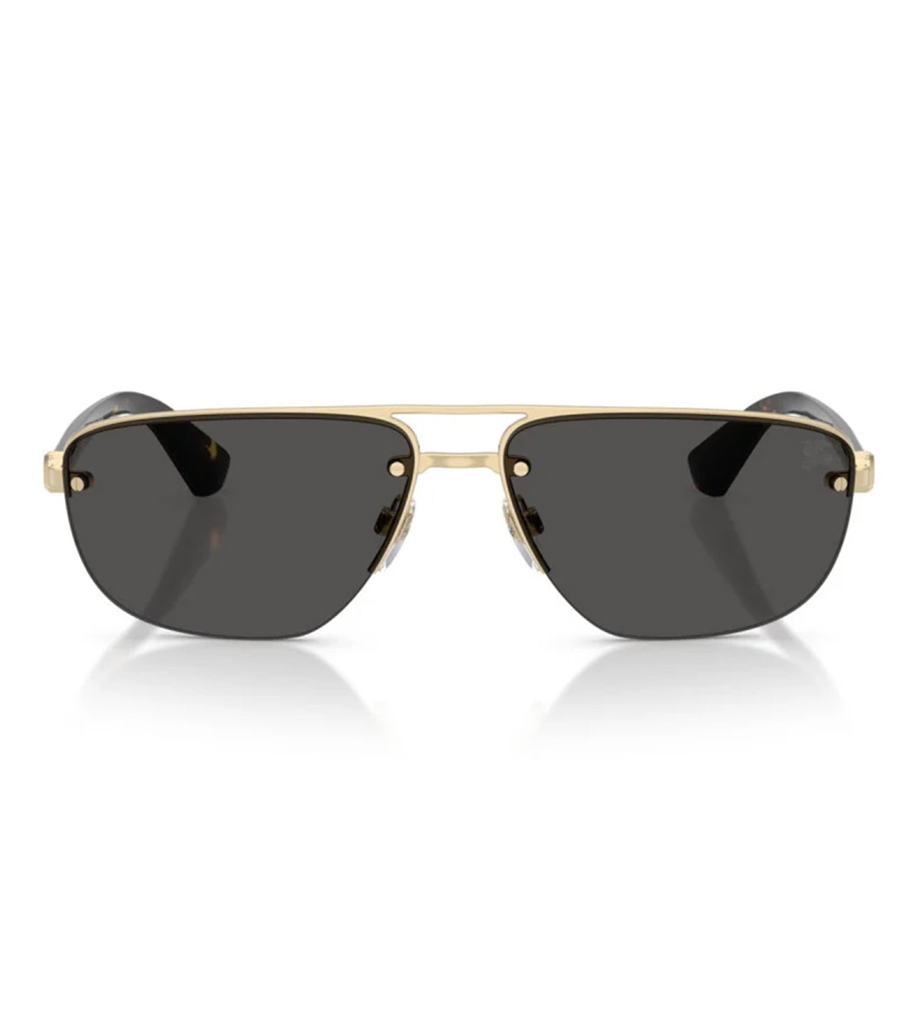 Burberry Men's Dark Grey Rectangular Sunglasses