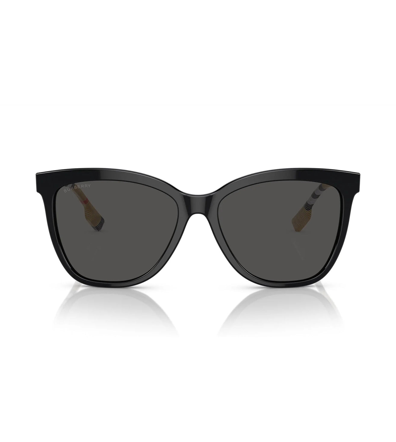 BURBERRY GREY 57MM BURBERRY WOMENS SUNGLASSES Burberry BE 4261 Womens Black Plastic Irregular Sunglasses  main image 2