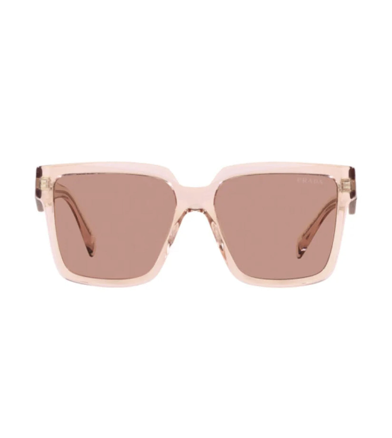 Unisex - Prada SPRA03 Acetate Rose Tinted Squared Sunglasses Prada SPR A03 Rectangle Sunglasses | Fashion Eyewear main image 4
