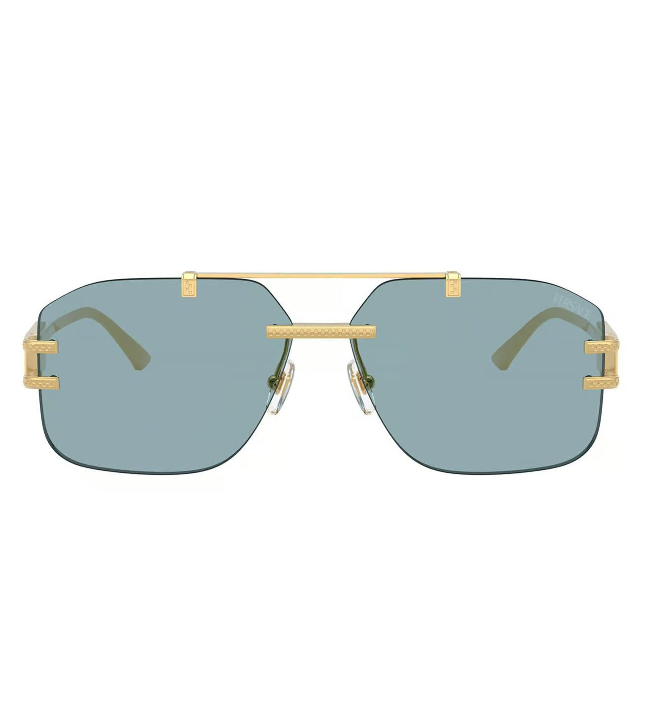 Versace Men's Blue Aviator Sunglasses