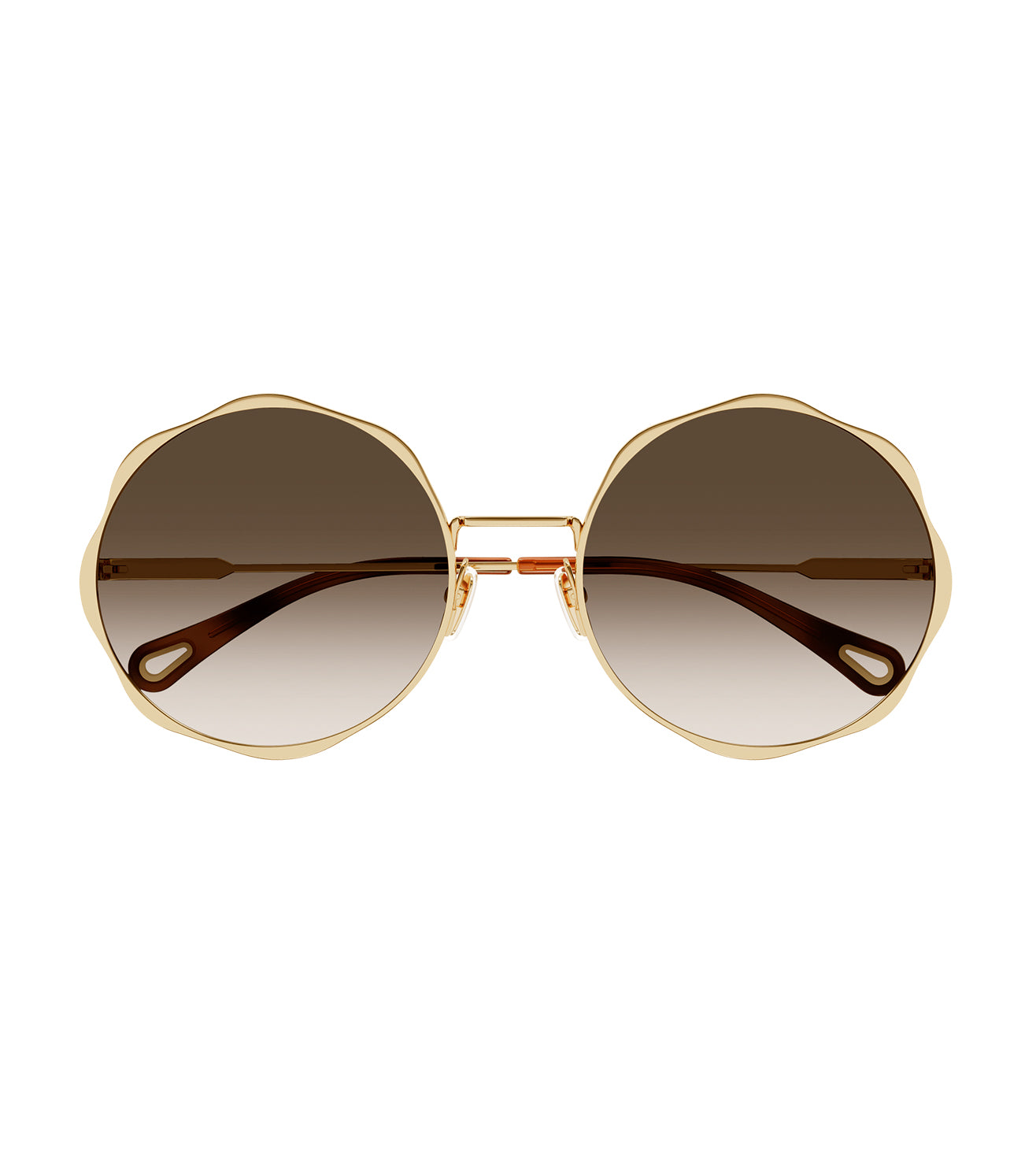 Chloe Women s Brown Round Sunglass