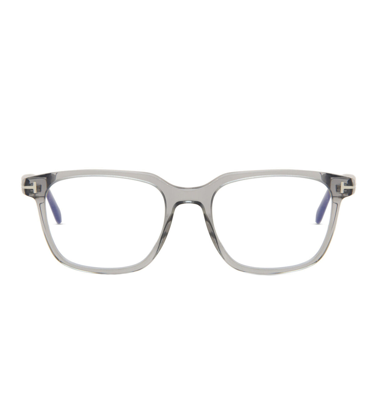 Tom Ford Men's Transparent Grey Square Optical Frame