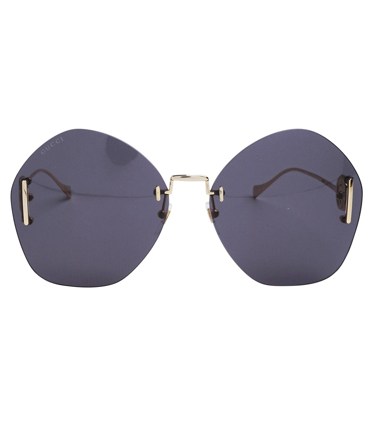 Gucci round deals rimless sunglasses