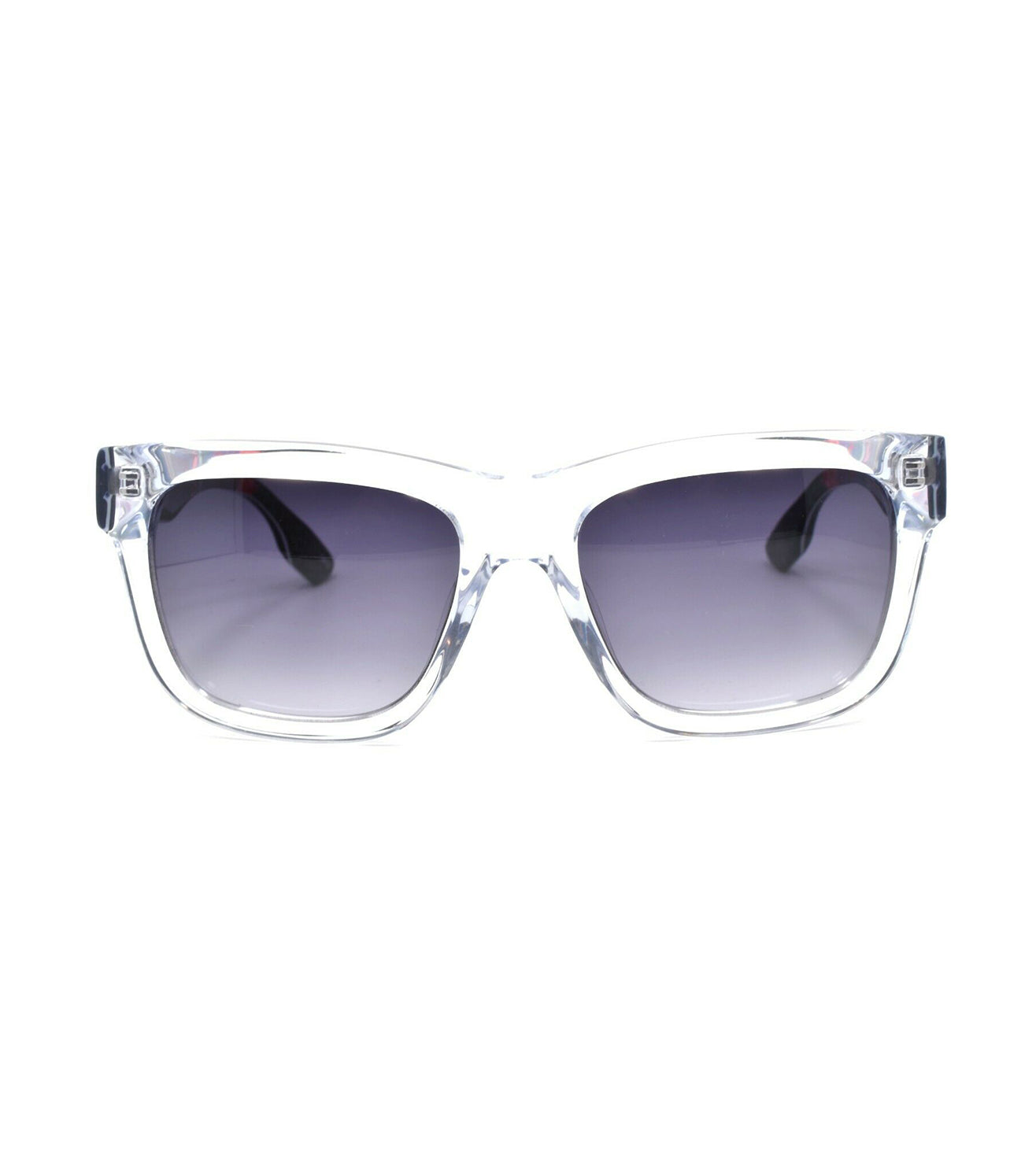 Alexander Mcqueen Clear Sunglasses Alexander McQueen AM0424S 004 Sunglasses Shiny Silver - eye  main image 4