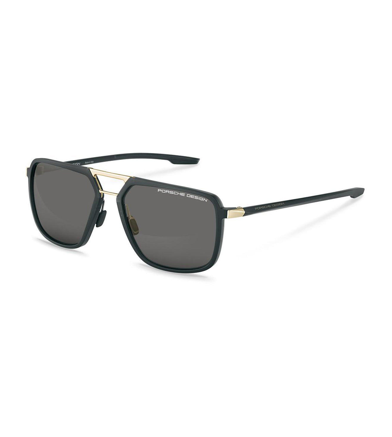 Porsche Design Men's Grey Polarized Rectangular Sunglasses