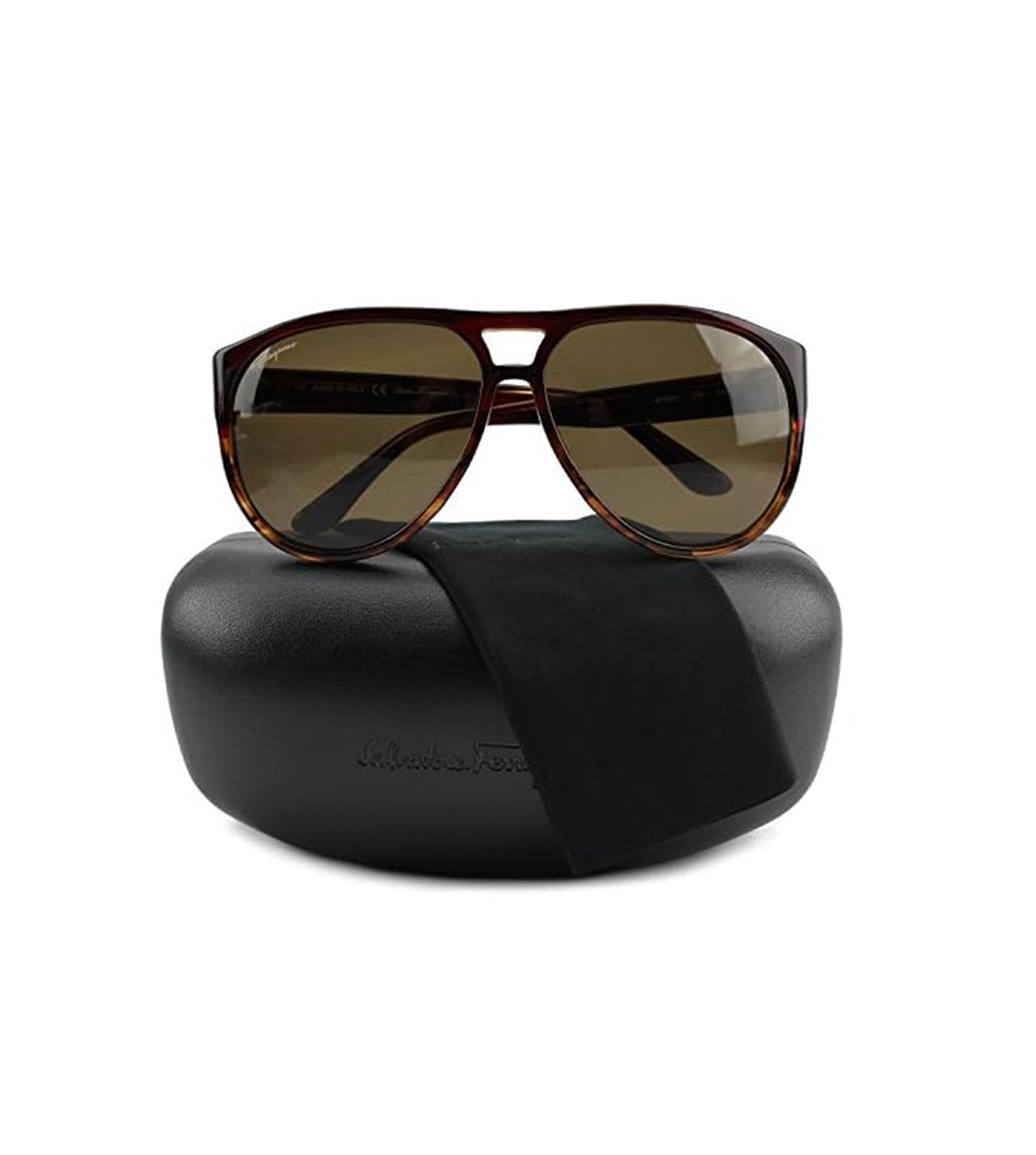 ferragamo goggles Salvatore Ferragamo Men's Brown Aviator Sunglasses