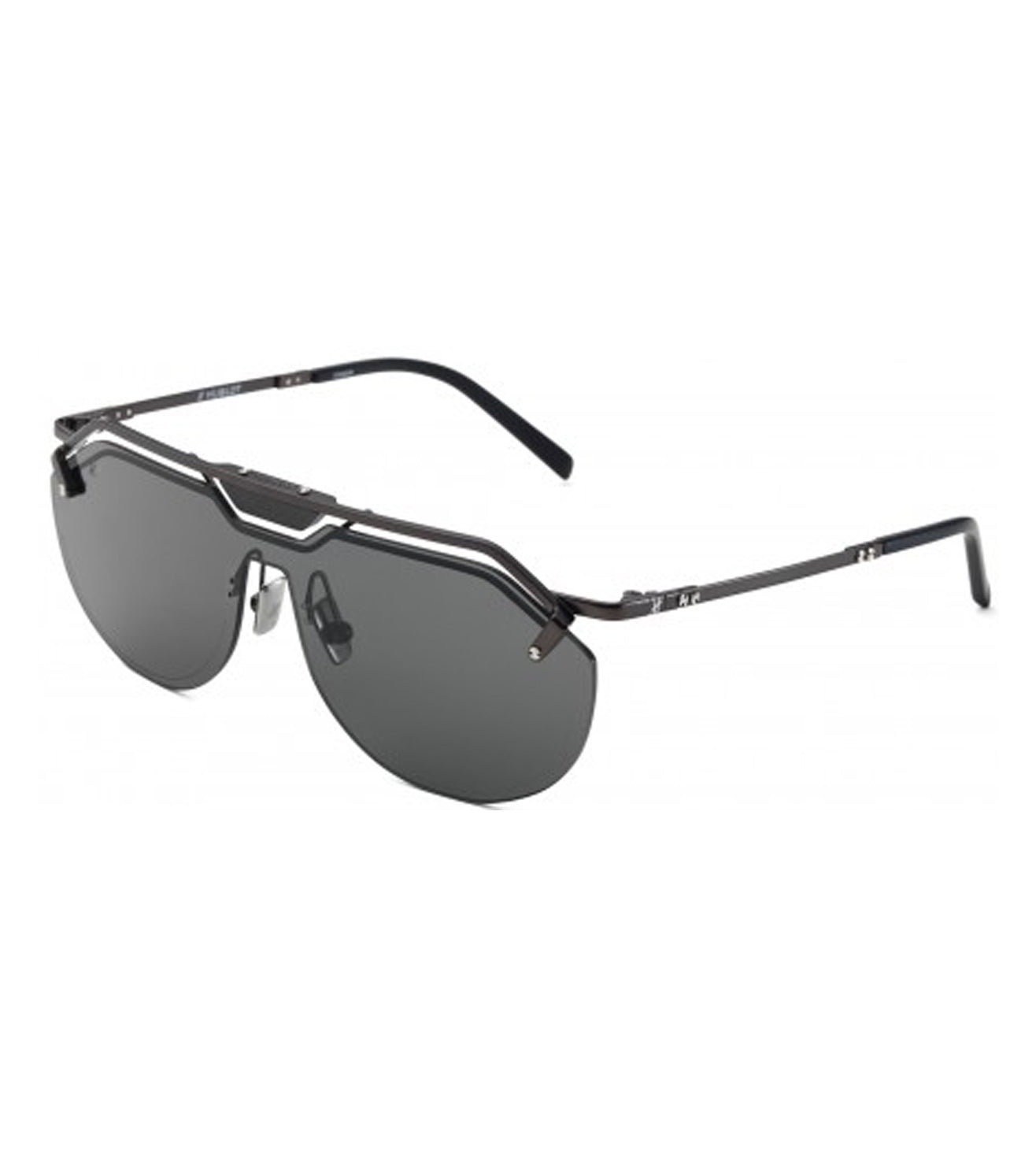 Hublot Unisex Grey Gradient Shield Sunglasses