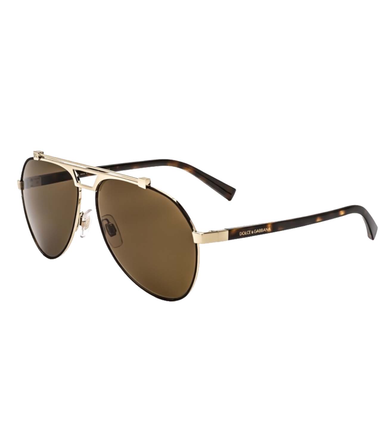 Dolce Gabbana Men's Brown Aviator Sunglasses - Main Image