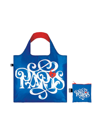 LOQI AT.PA Reusable Tote Bag – Paris Print, Holds 44 Lbs, Compact & Water-Resistant - View #7