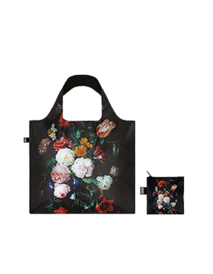 LOQI Travel Tote Bag - Lightweight, Water-Resistant, With Zip Pocket, Multicolor Design