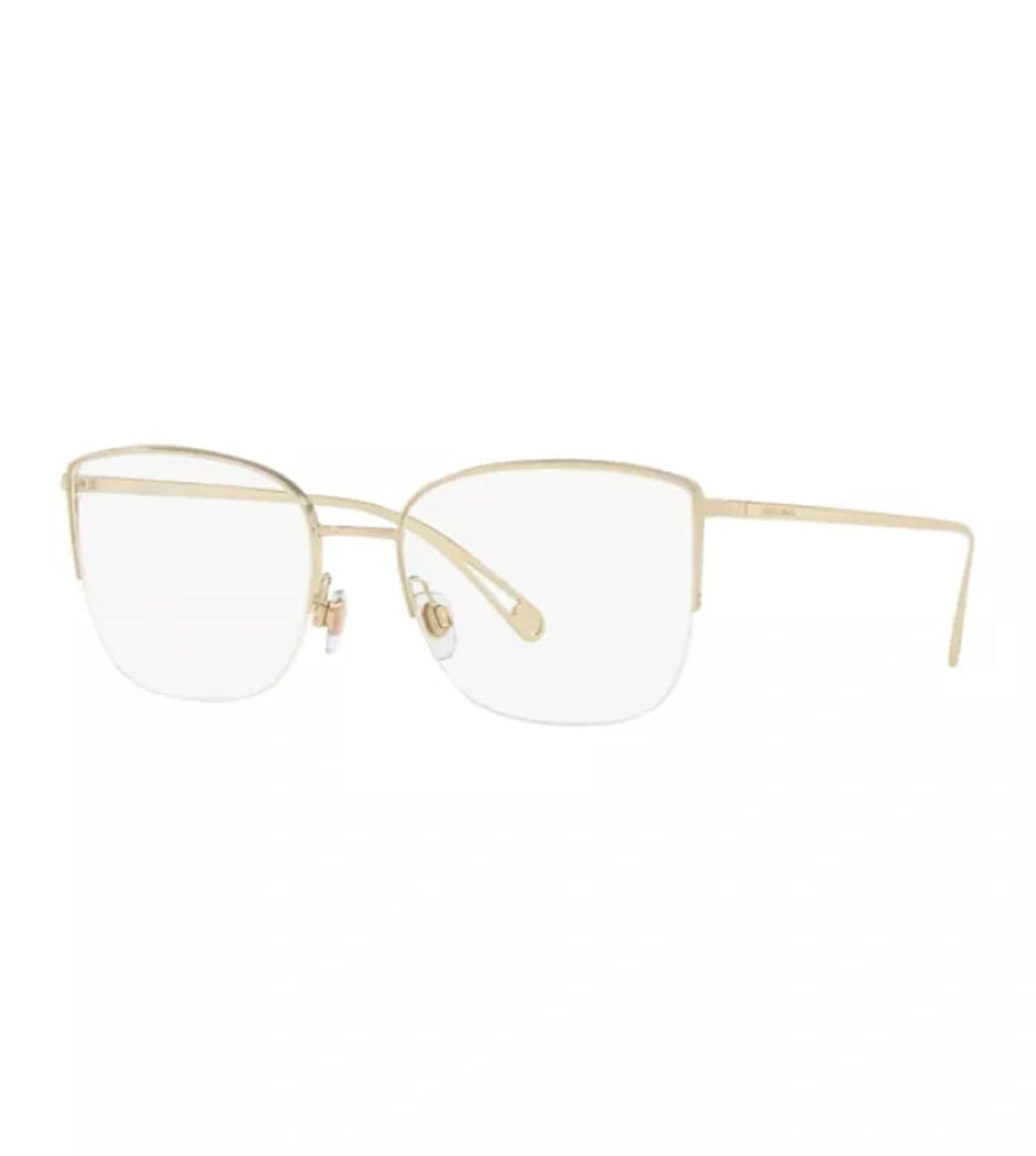 Giorgio Armani Women's Pale Gold Square Optical Frame