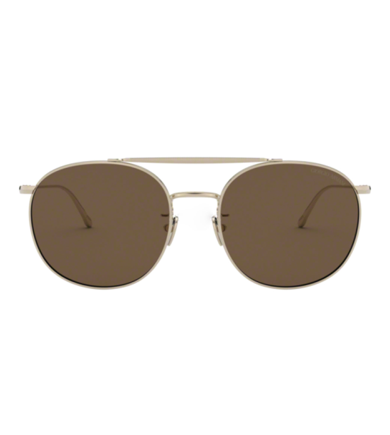 Giorgio Armani Men's Brown Aviator Sunglasses