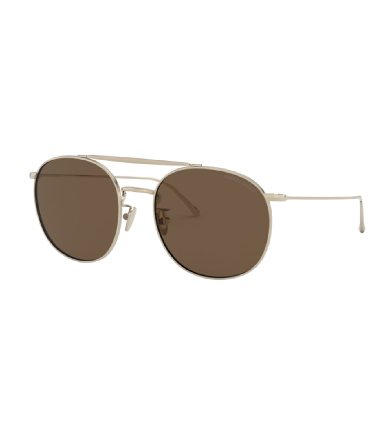 Giorgio Armani Men's Brown Aviator Sunglasses