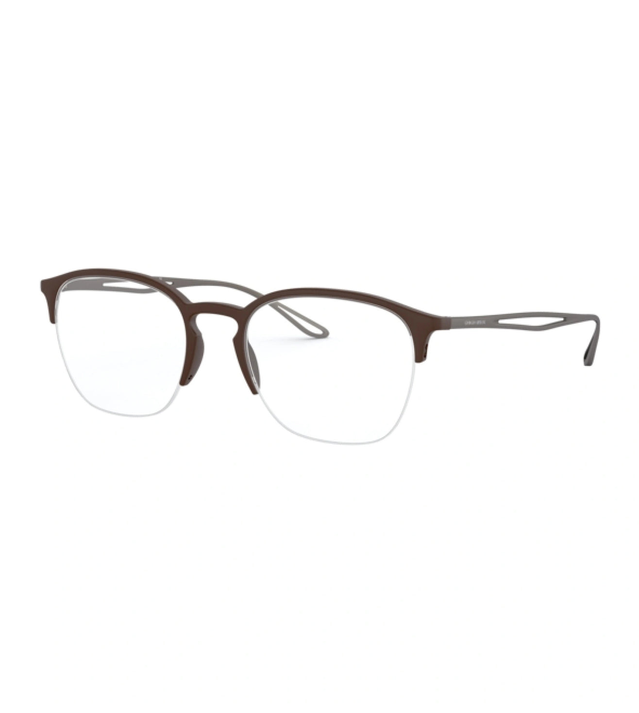 Giorgio Armani Men's Brown Rectangular Optical Frame