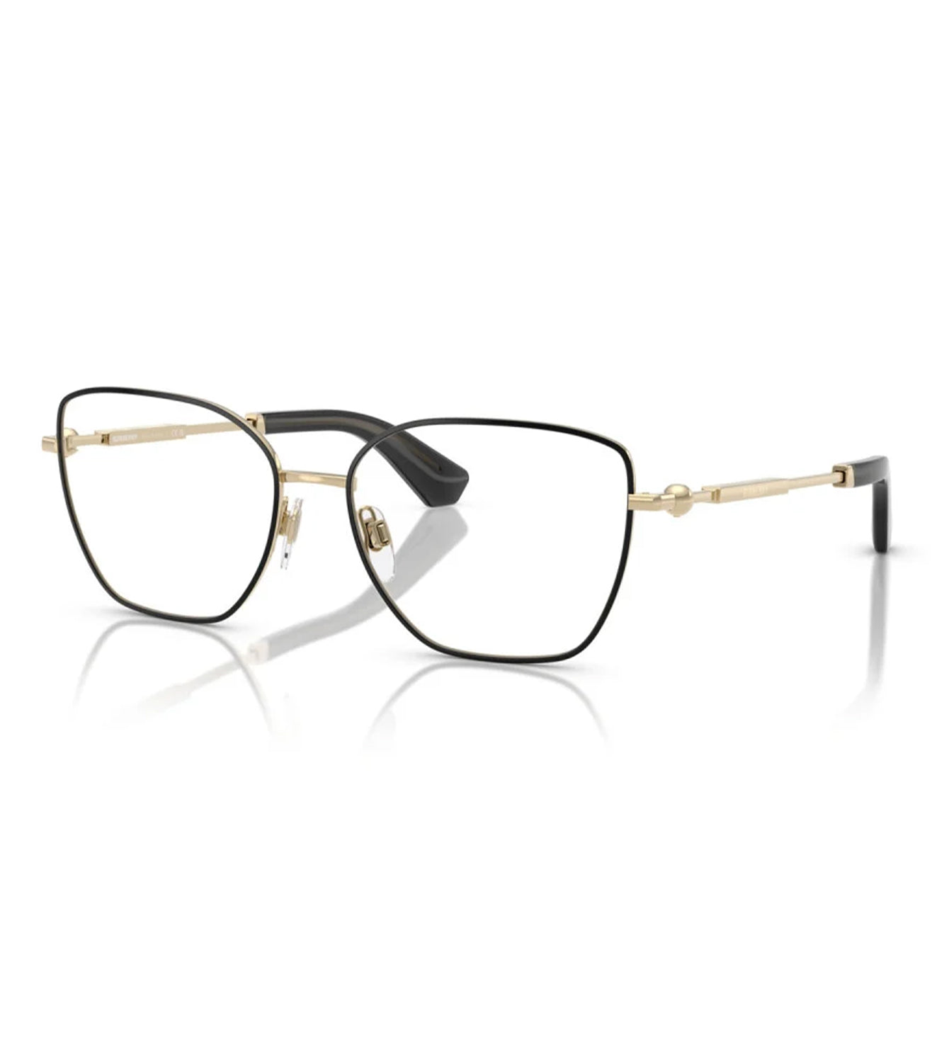 Burberry Women's Gold & Black Cat-Eye Optical Frame