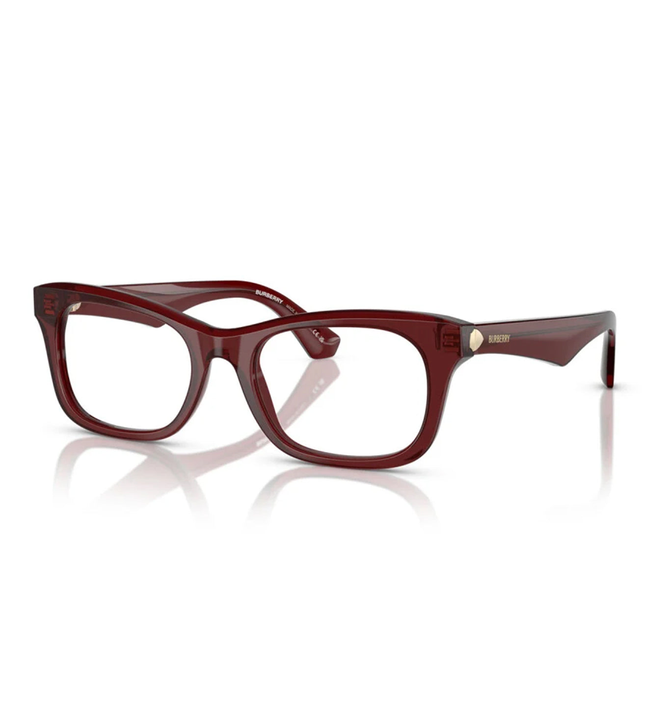 Burberry Women's Bordeaux Rectangular Optical Frame