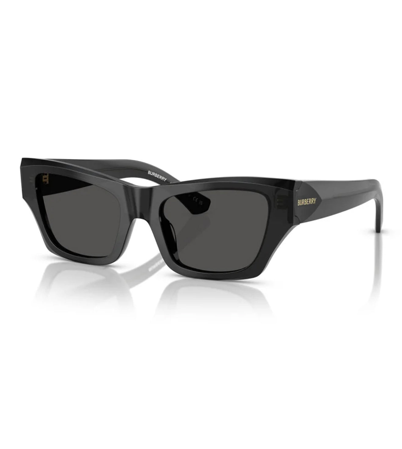 Burberry Women's Dark Grey Cat-Eye Sunglasses