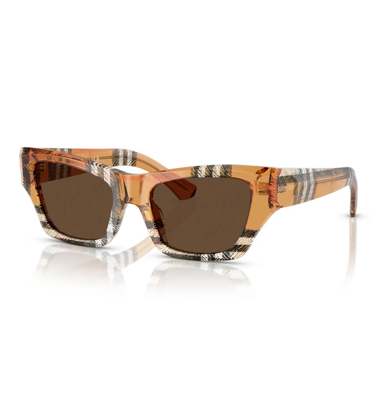 Burberry Women's Dark Brown Cat-Eye Sunglasses