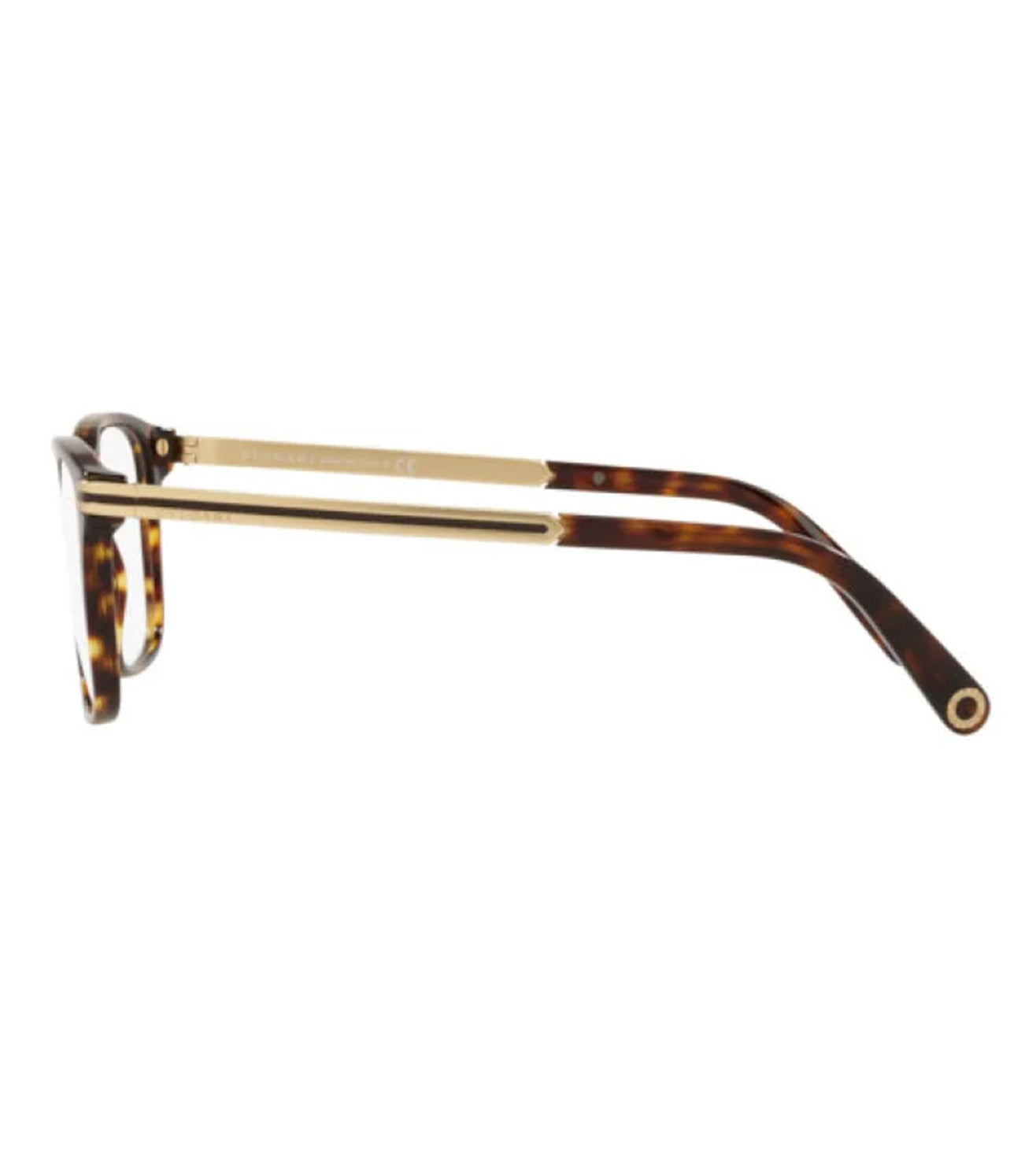 Bvlgari Men Havana Rectangular Optical Frame