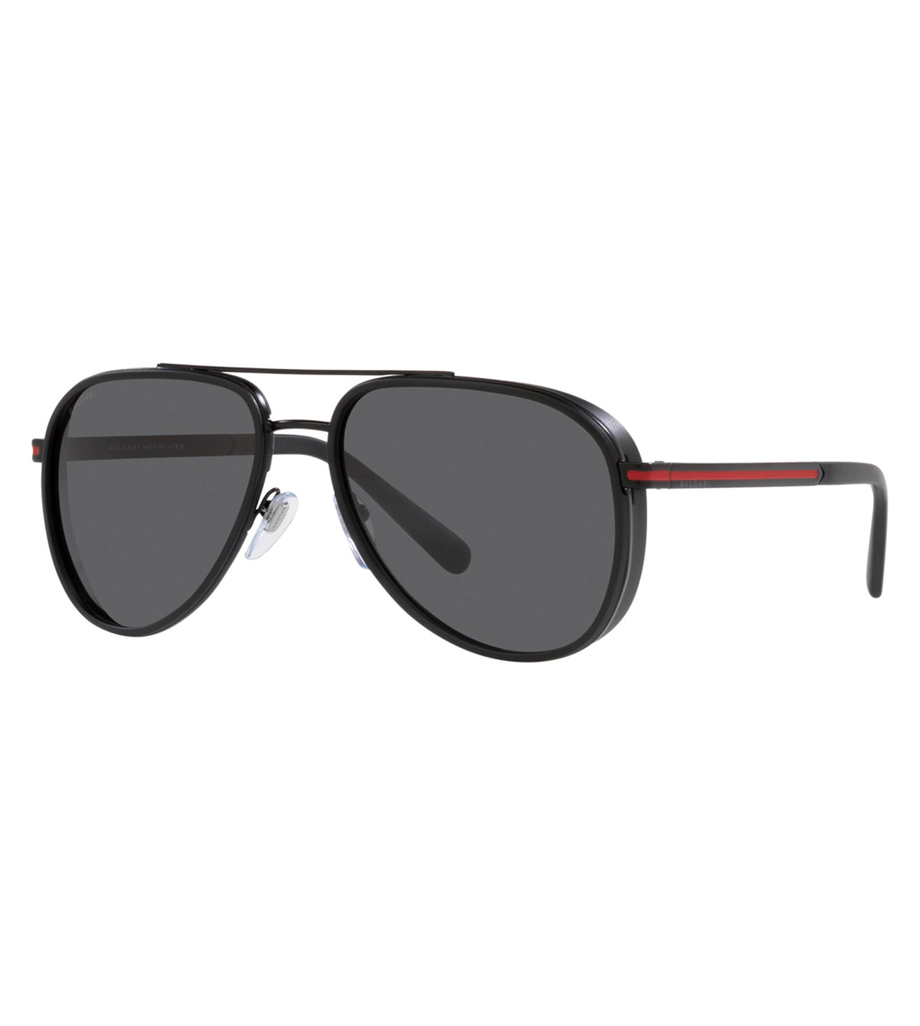 Bvlgari Men's Dark Grey Aviator Sunglasses