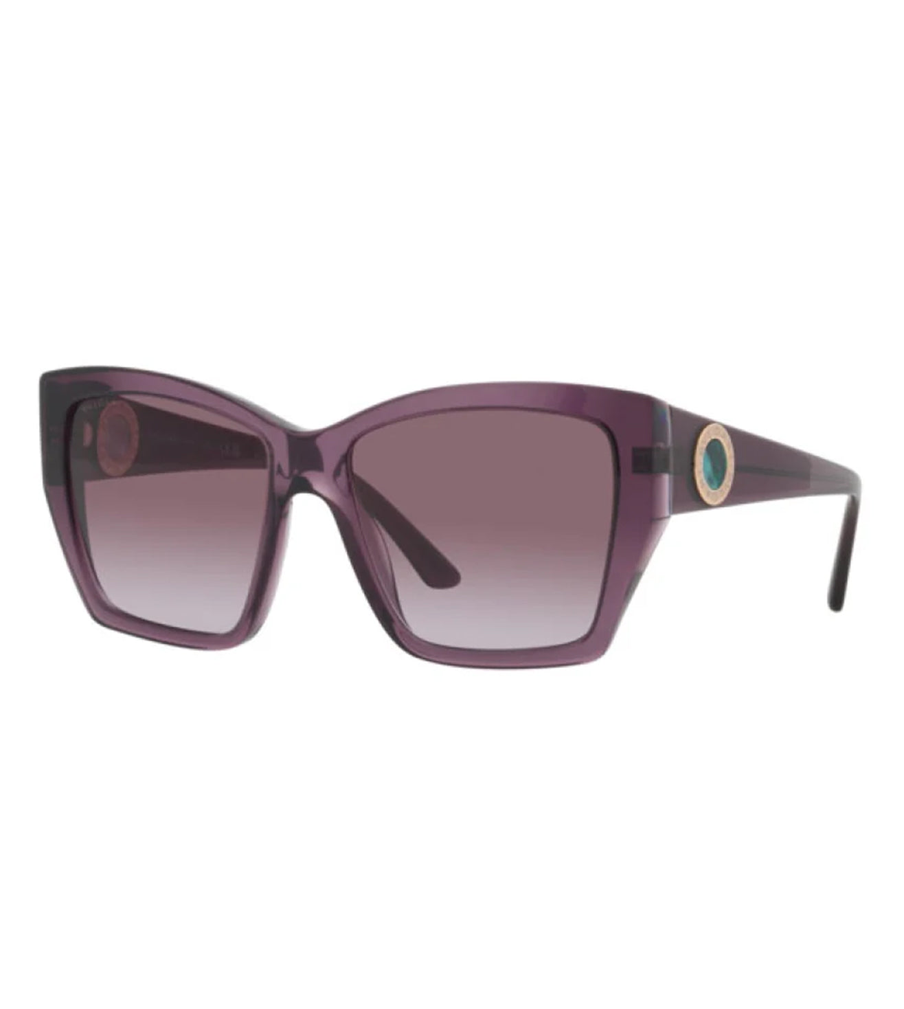 Bvlgari Women Purple gradient Square Sunglasses