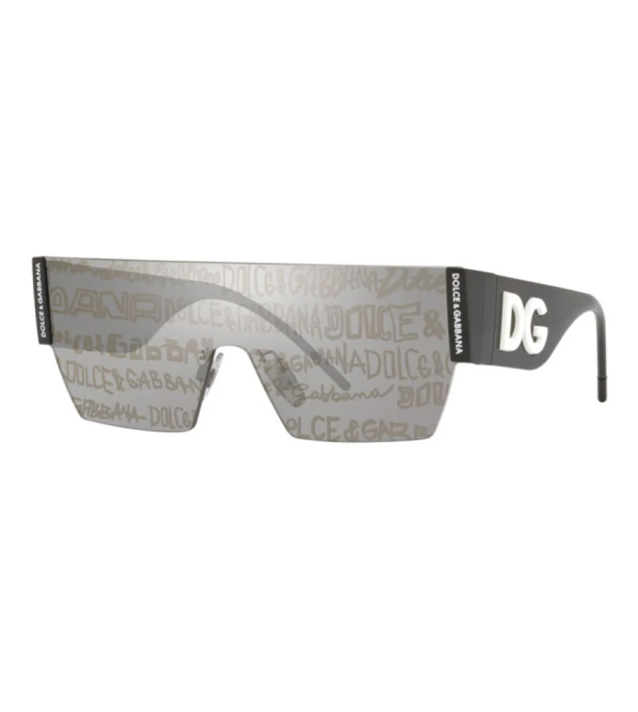 Dolce & Gabbana Men's Grey Silver Oversized Sunglasses