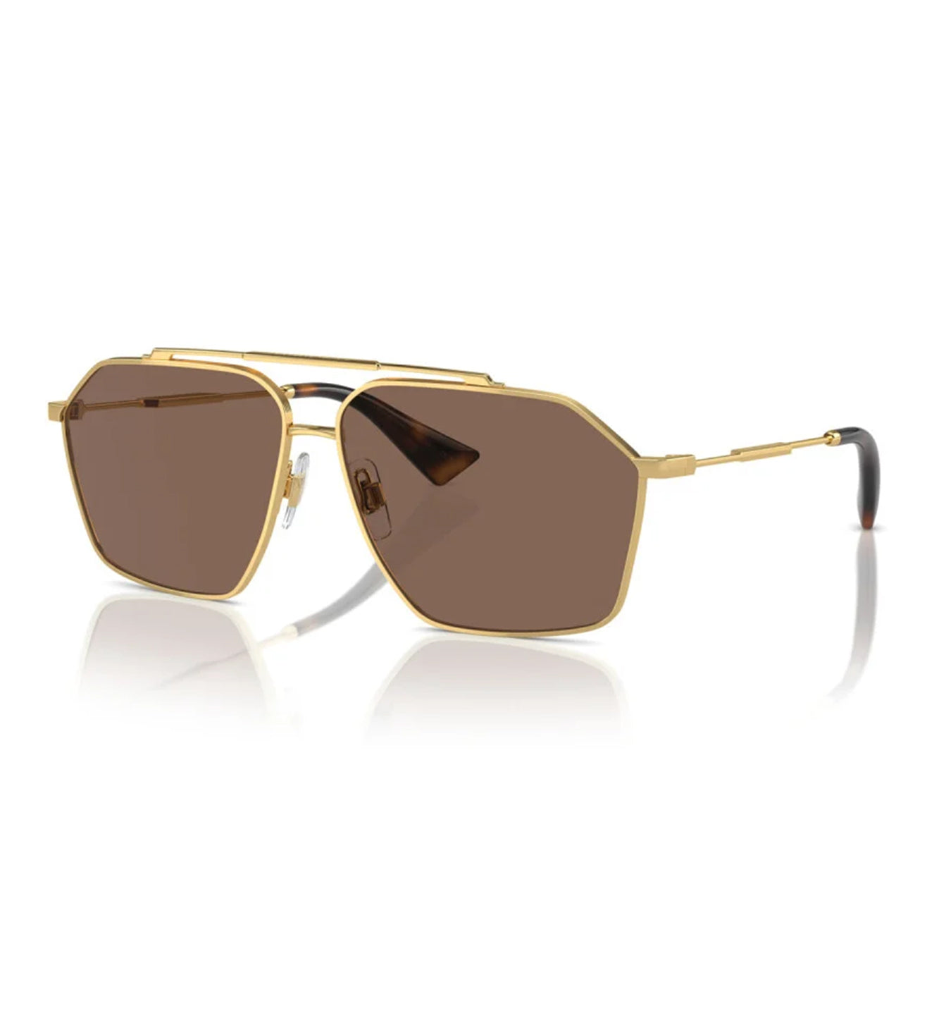 Dolce & Gabbana Men's Dark Brown Aviator Sunglasses