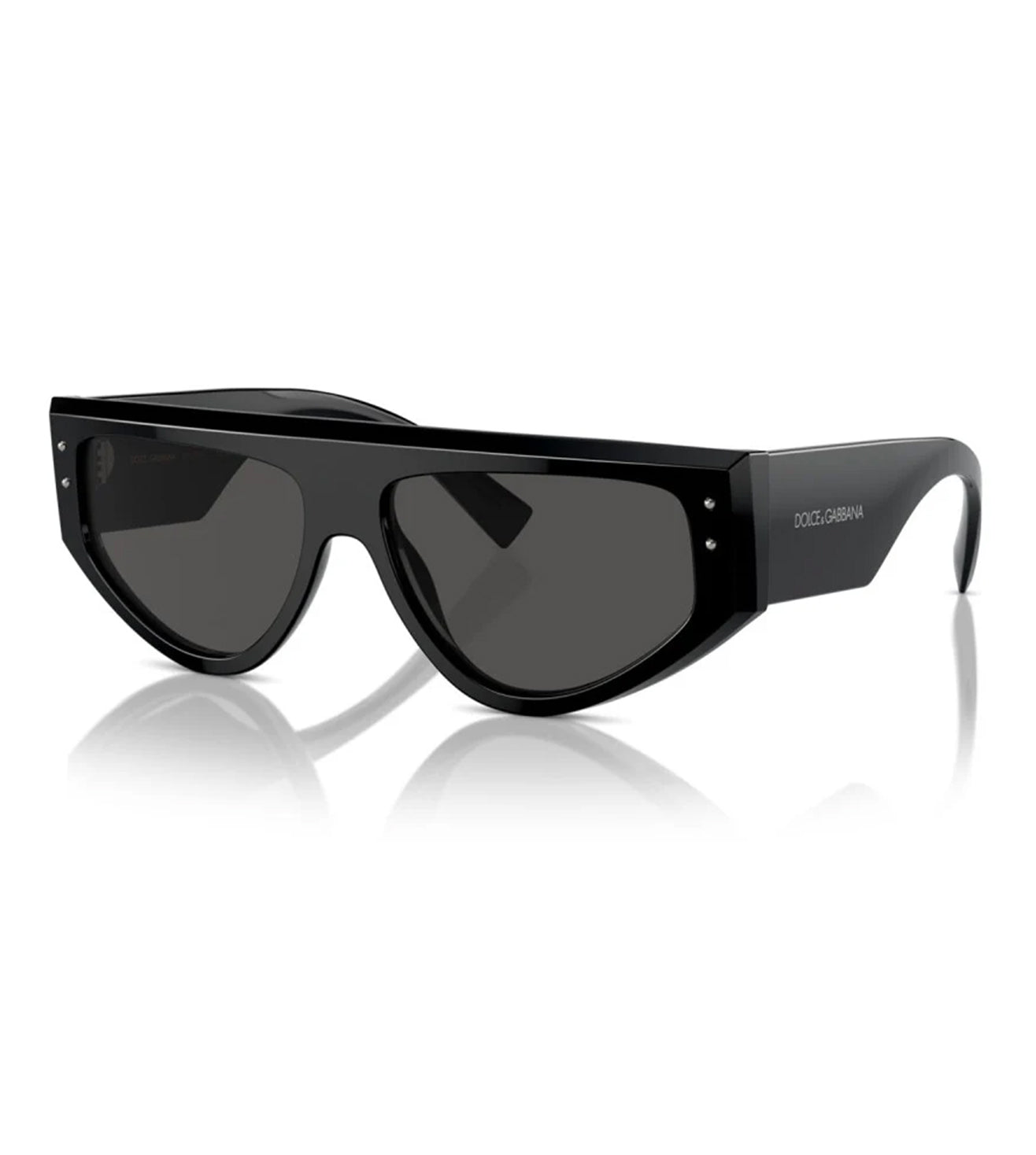 Dolce & Gabbana Men's Dark Grey Rectangular Sunglasses