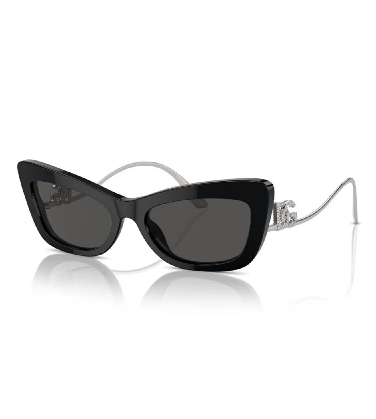 Dolce and Gabbana Dark Grey Cat Eye Ladies Sunglasses Dolce & Gabbana DG4478 Sunglasses | FramesDirect.com main image 3