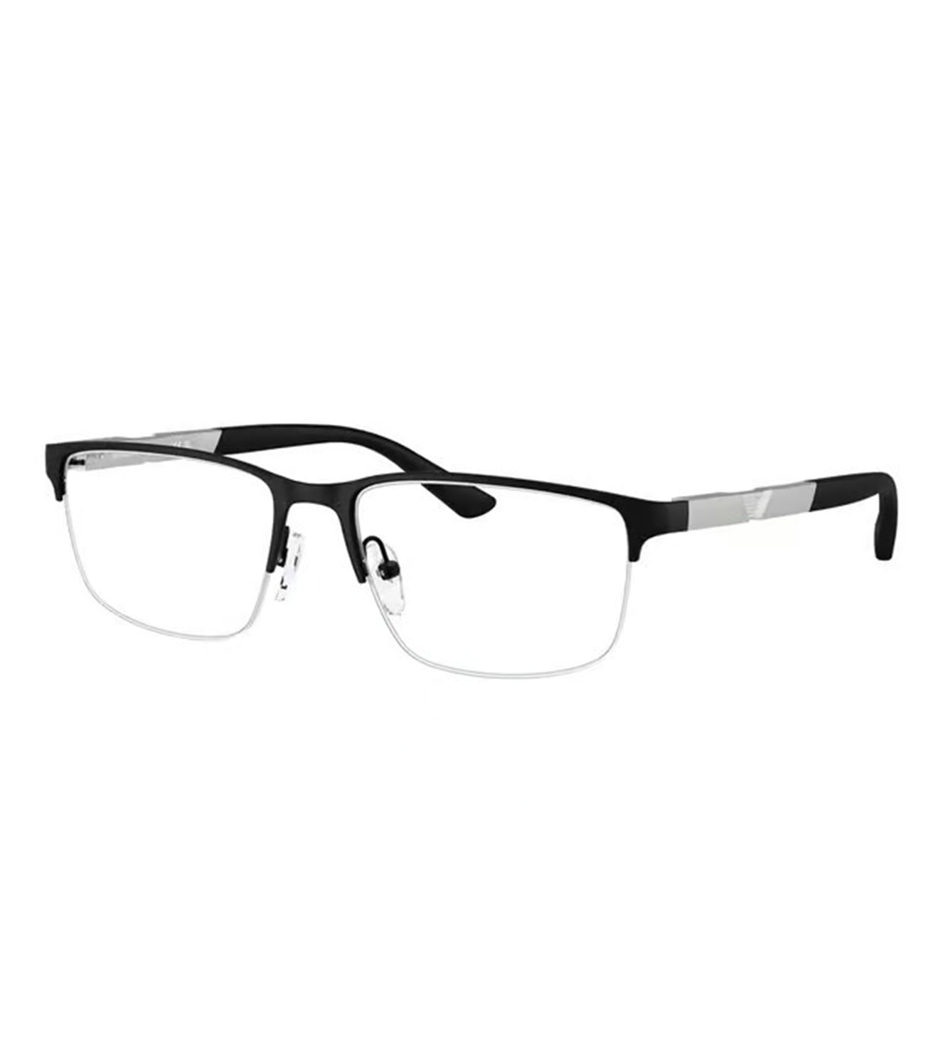 Emporio Armani Men's Black Rectangular Optical Frame