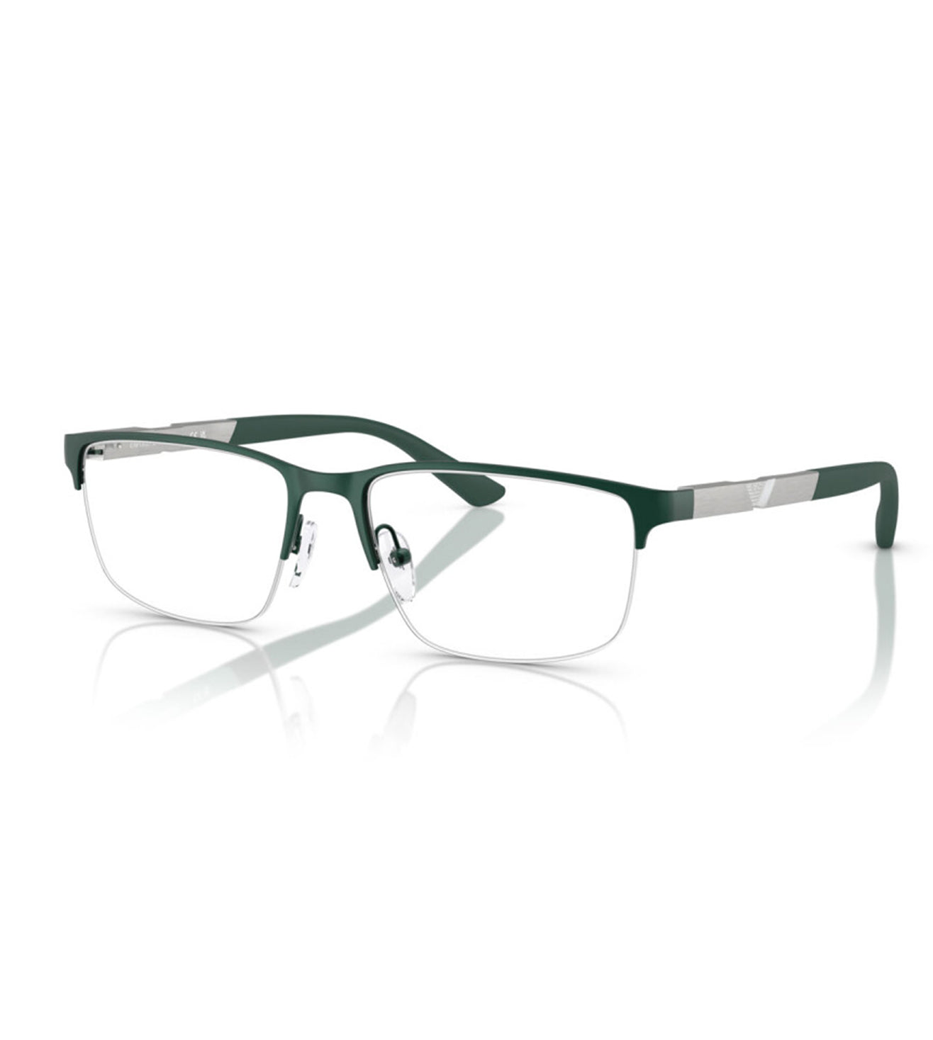 Emporio Armani Men's Green Rectangular Optical Frame