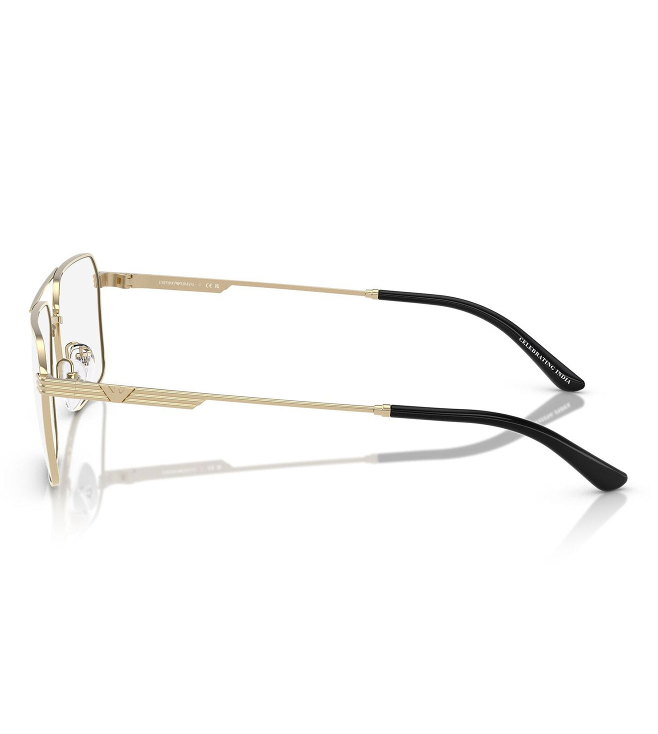 Emporio Armani Men's Gold Square Optical Frame