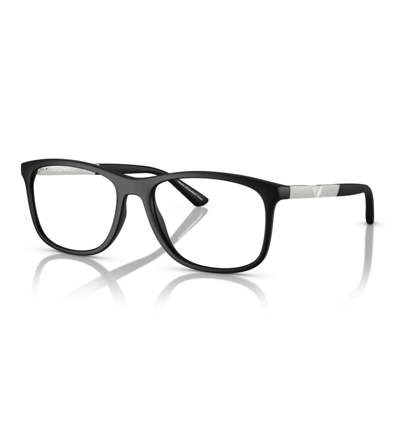 Emporio Armani Men's Matte Black Square Optical Frame