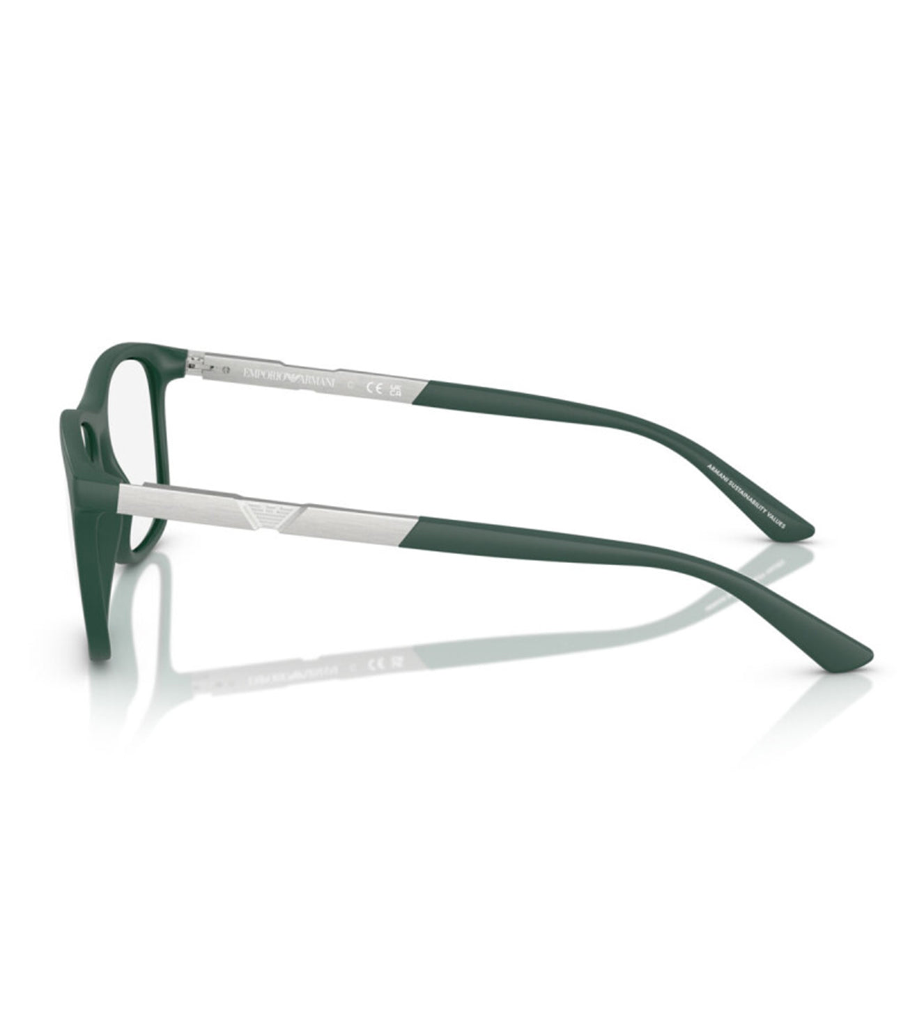 Emporio Armani Men's Green Square Optical Frame