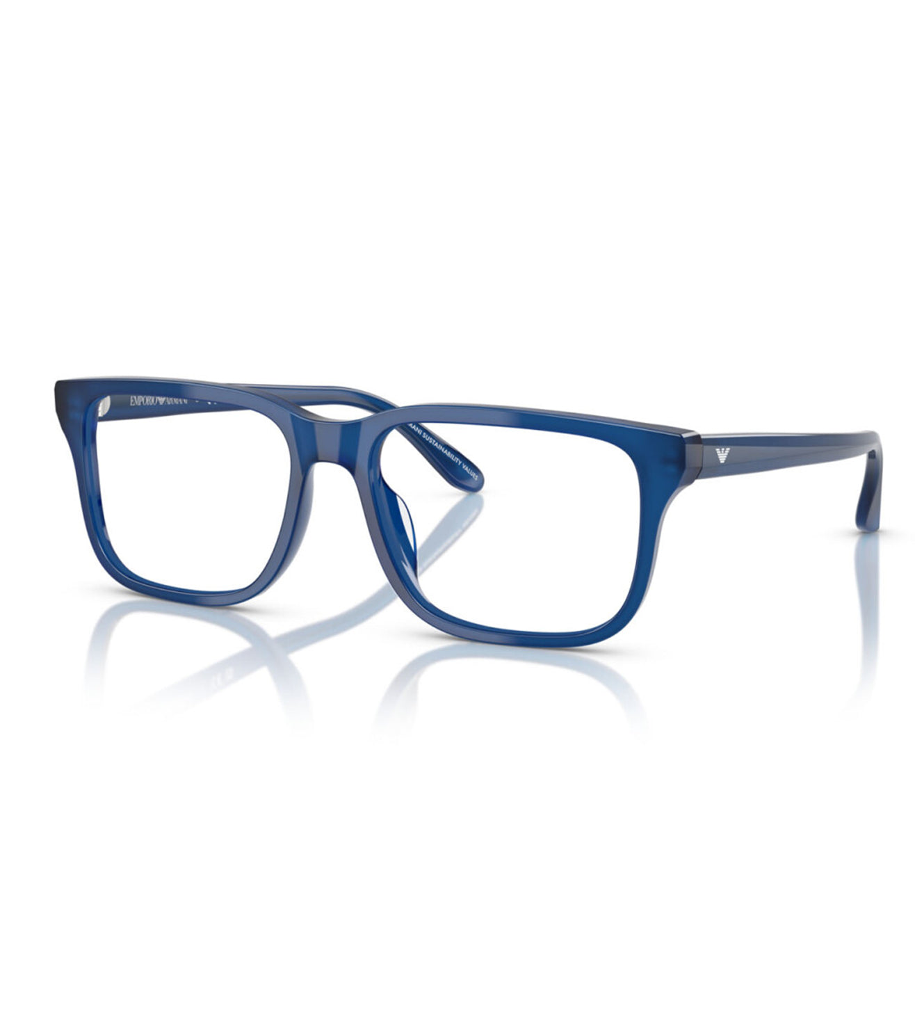 Emporio Armani Men's Blue Square Optical Frame