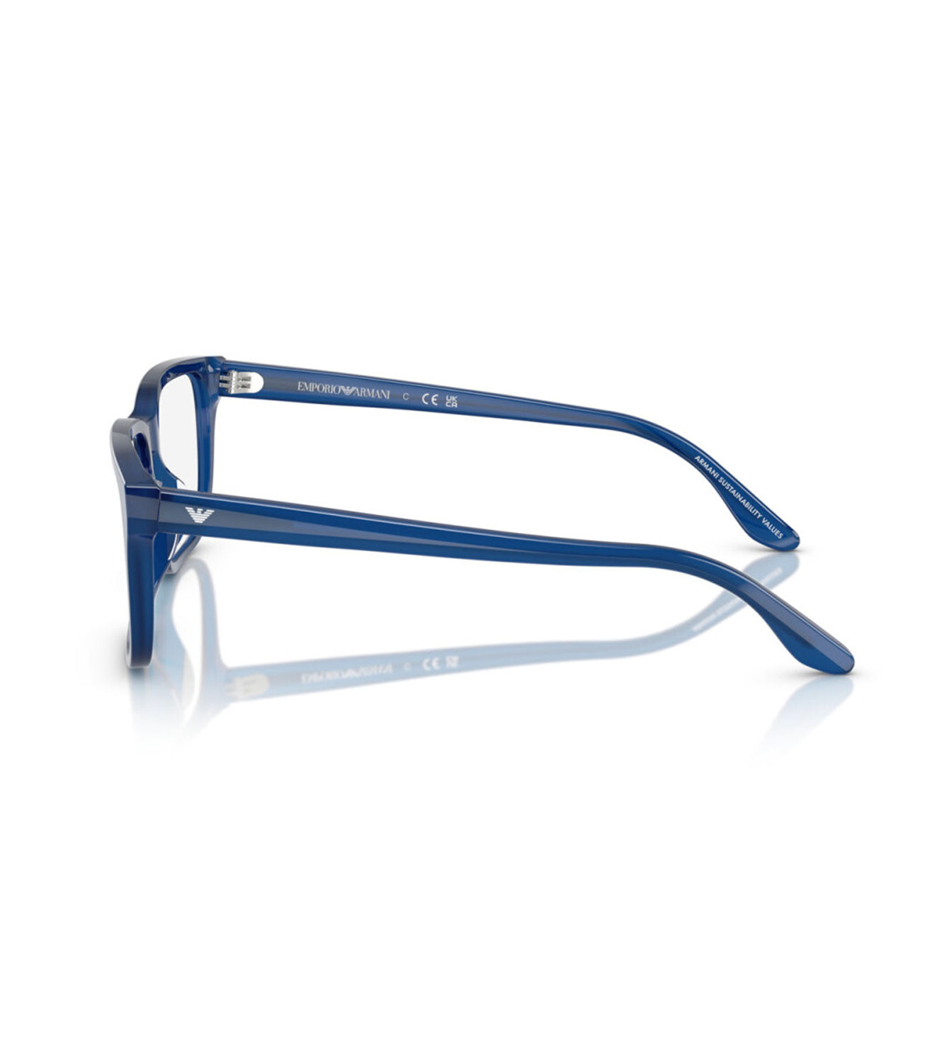 Emporio Armani Men's Blue Square Optical Frame