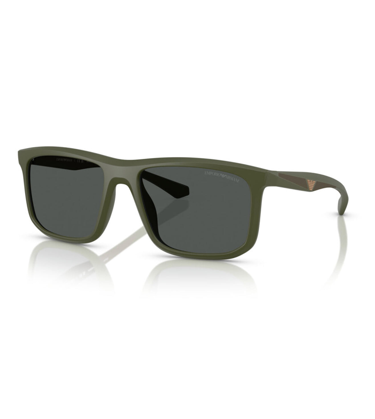 Emporio Armani Men's Dark Grey Square Sunglasses