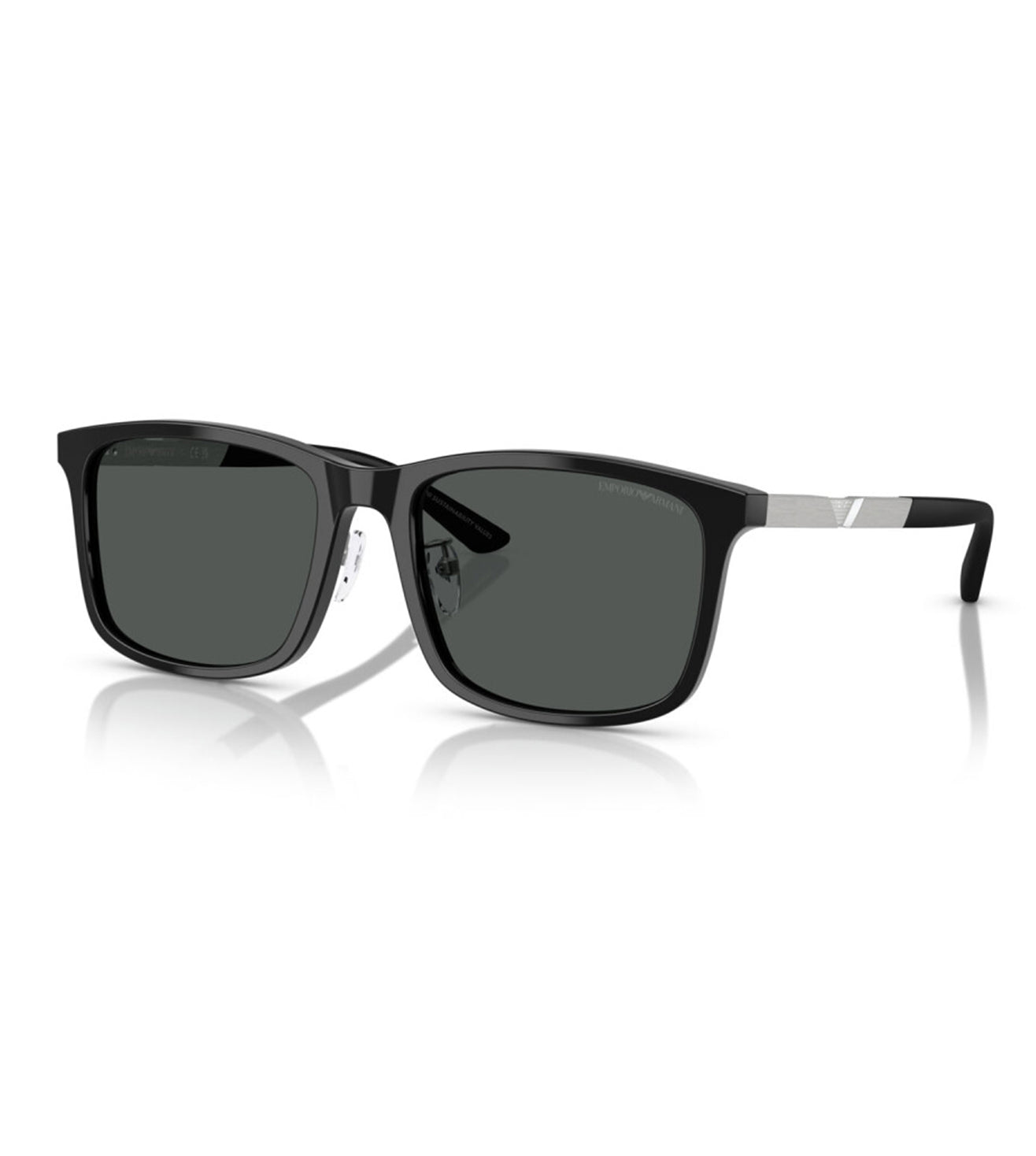 Emporio Armani Men's Dark Grey Square Sunglasses