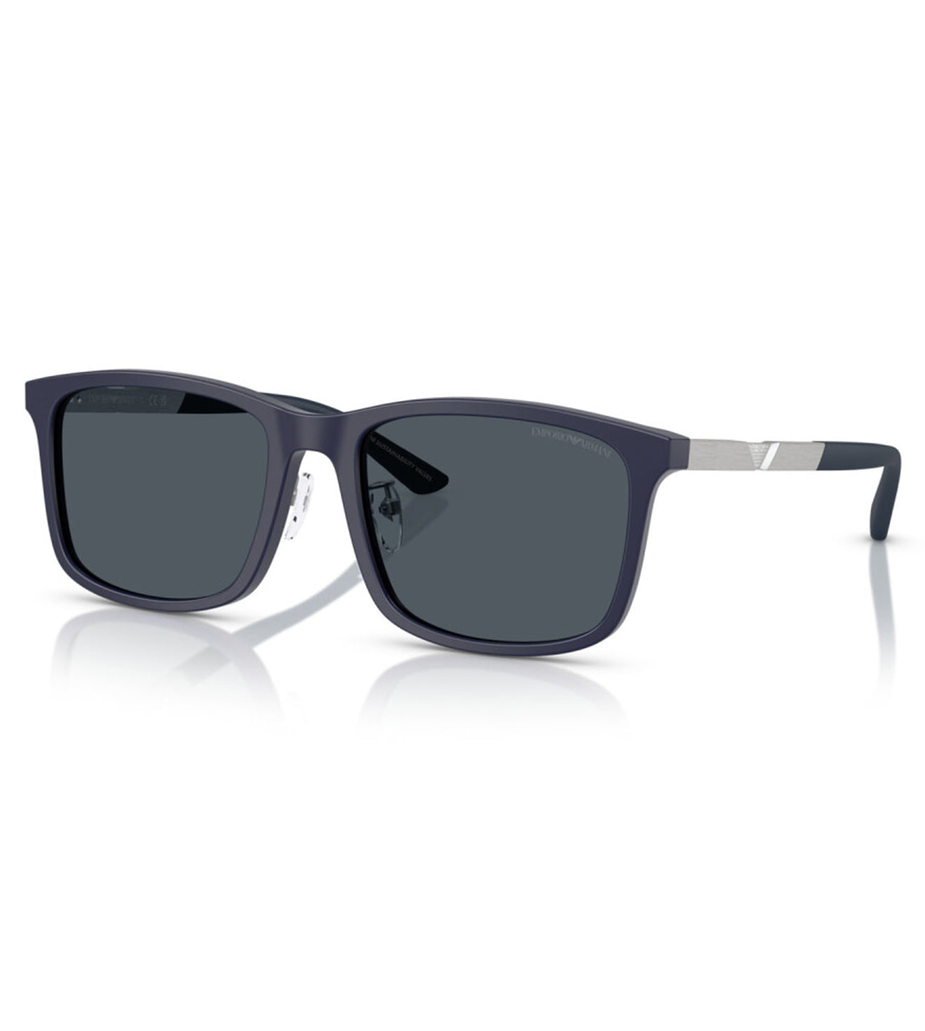 Emporio Armani Men's Blue Square Sunglasses