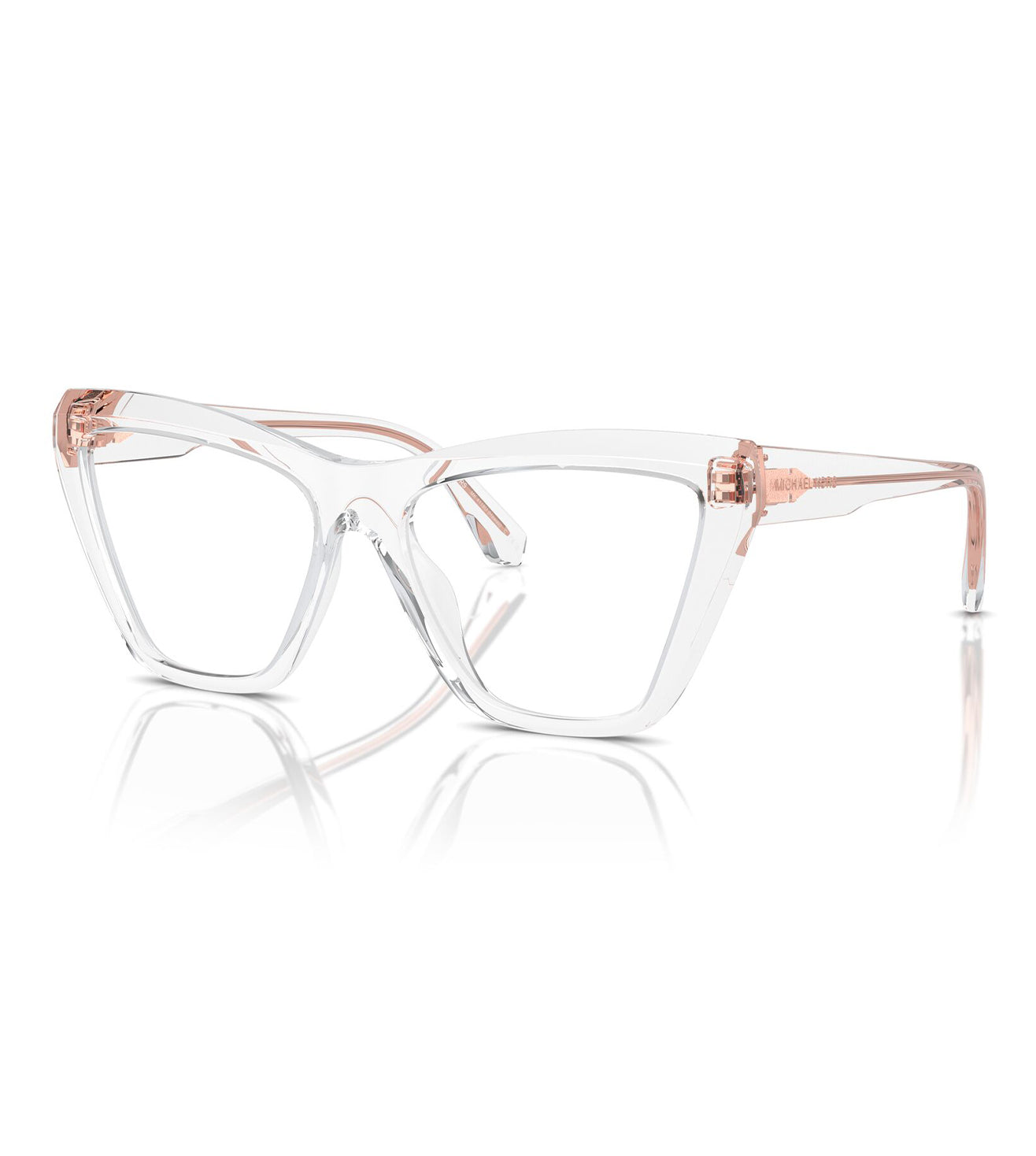 Micheal Kors Women's Transparent Cat-Eye Optical Frame