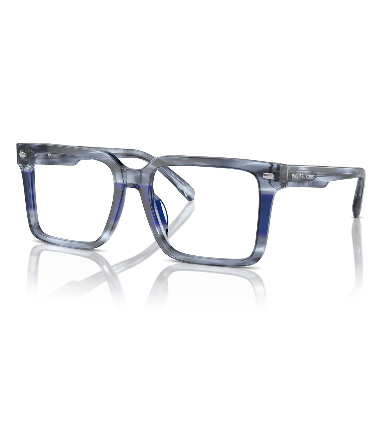 Micheal Kors Men's Blue Horn Square Optical Frame