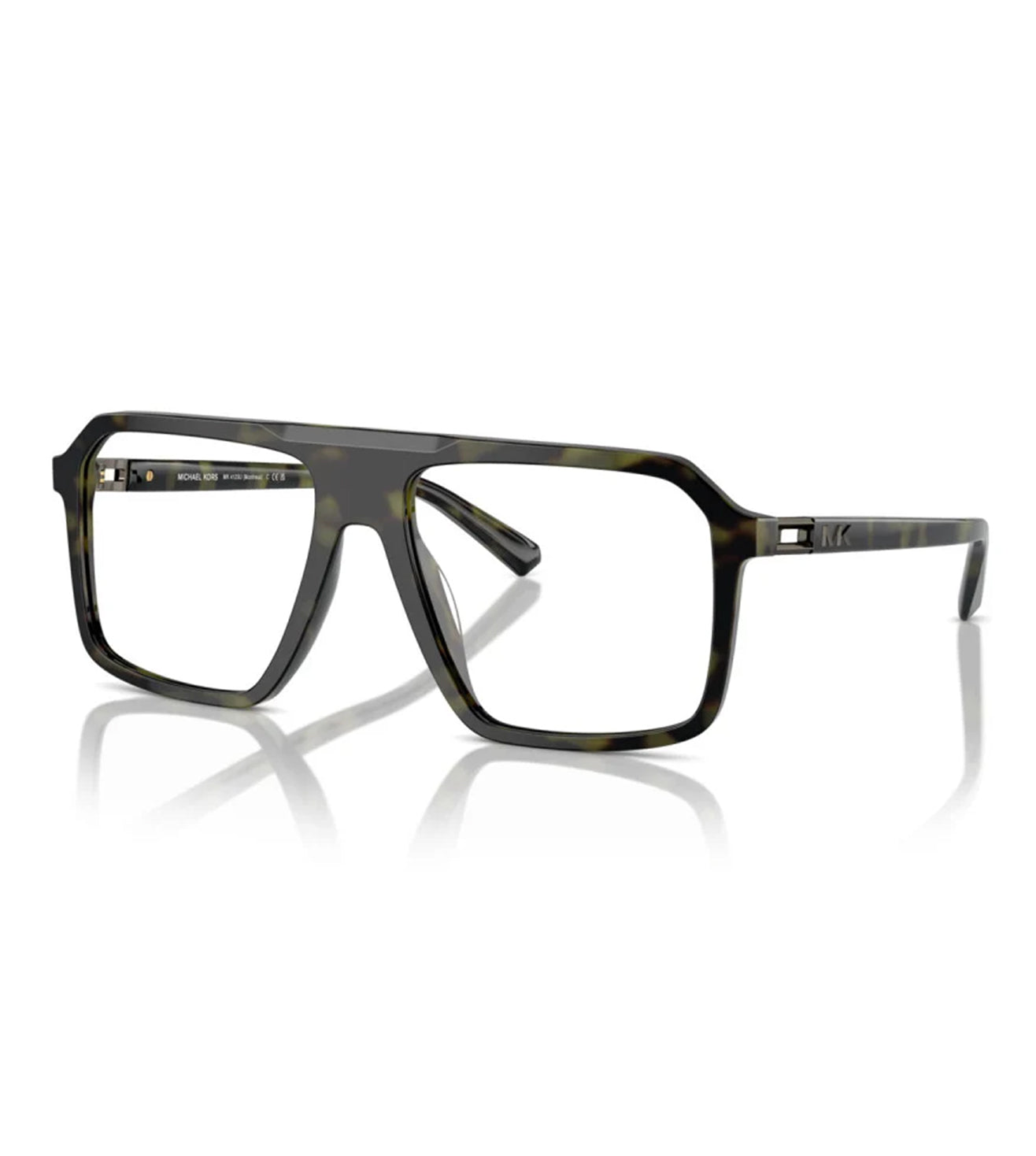 Michael Kors Men's Green Tortoise Square Optical Frame