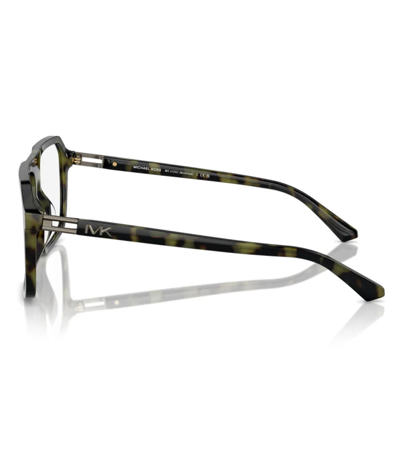 Michael Kors Men's Green Tortoise Square Optical Frame