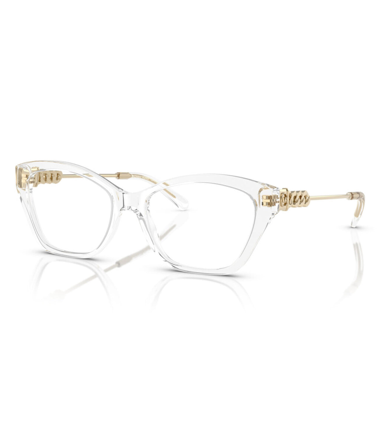 Michael Kors Women's Transparent Cat-Eye Optical Frame