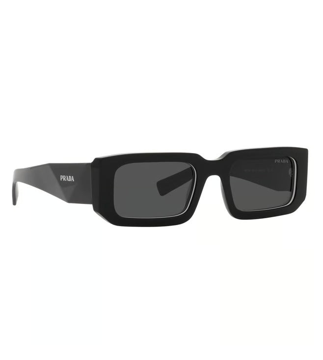 Prada Men's Grey Rectangular Sunglasses