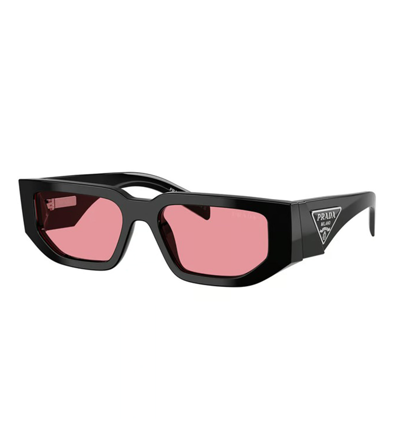 Prada Women's Pink Rectangular Sunglasses