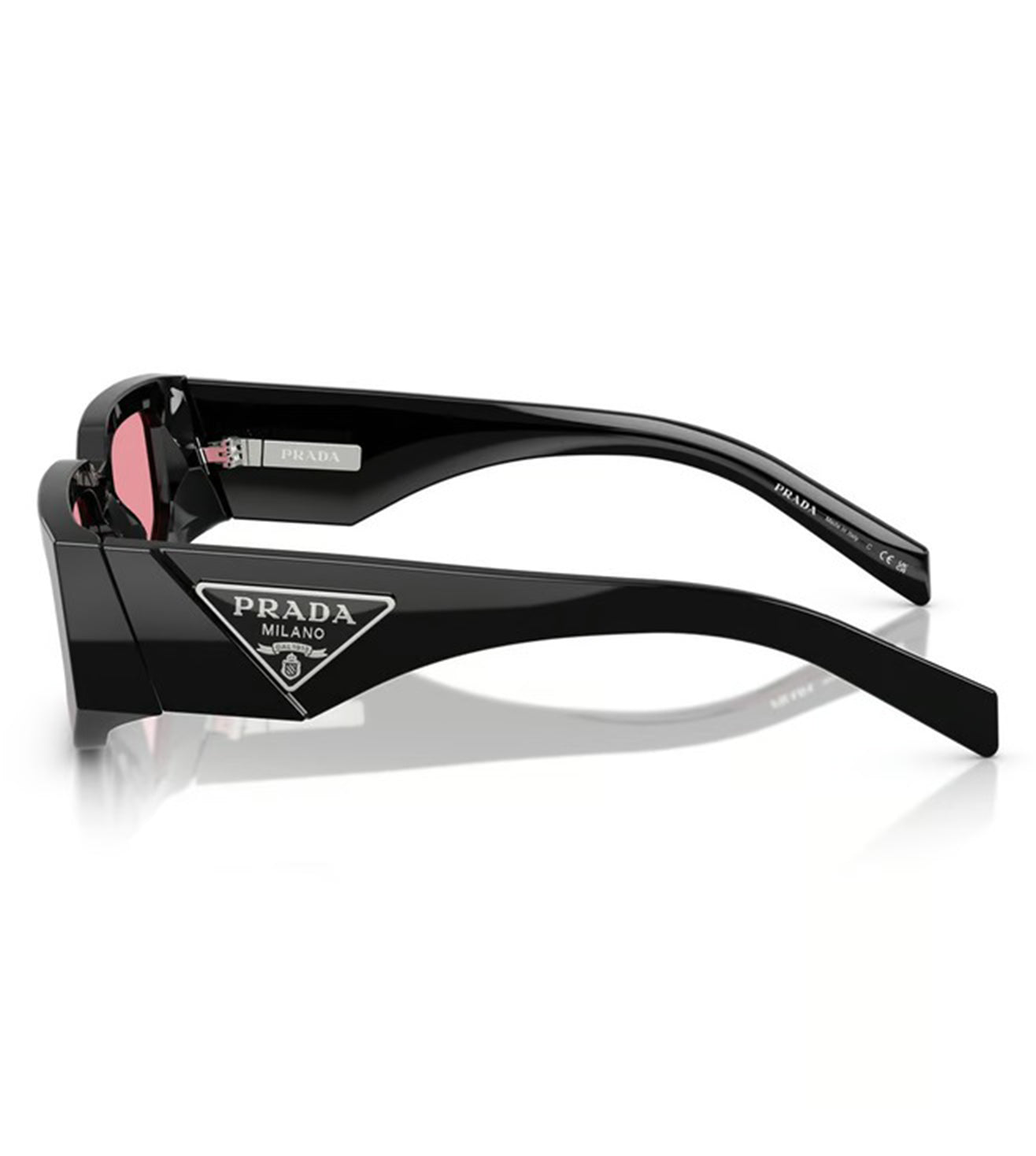 Prada Women's Pink Rectangular Sunglasses