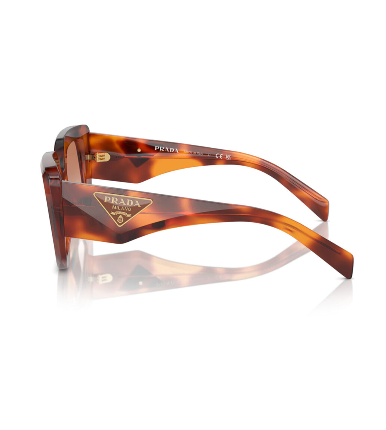 Prada Women's Shaded Brown Geometric Sunglasses