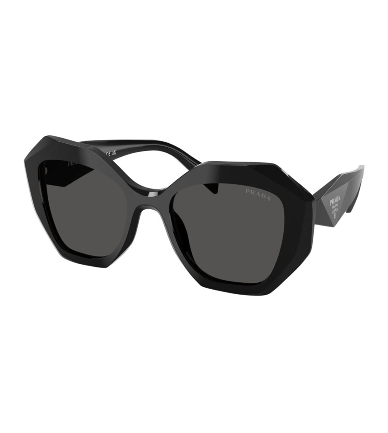 Prada Women's Dark Grey Butterfly Sunglasses