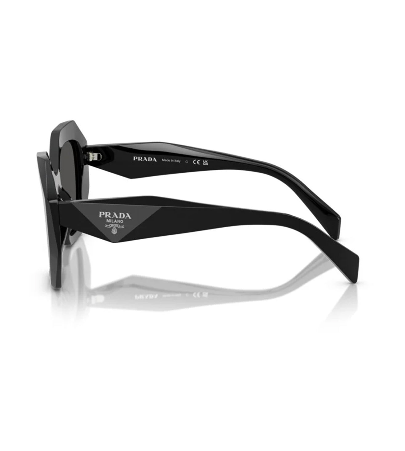 Prada Women's Dark Grey Butterfly Sunglasses